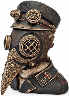 DEKORATION TIL STUEN. Impossant figur af Pestlægen i Steampunk stil