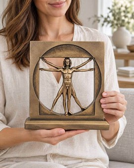 DEKORATION TIL HJEMMET. Figur af Vitruvianske Mand, Leonardo da Vinci