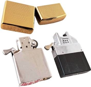 2-i-1: Elektrisk Lighter og Benzin Lighter - Eksotisk drage gravering
