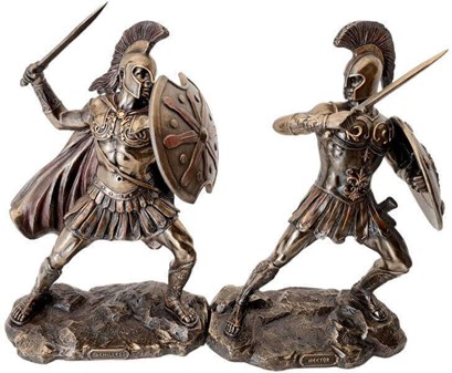 GRÆSK MYTOLOGISK FIGUR. Figur af Achilleus, helten fra trojanerkrigen