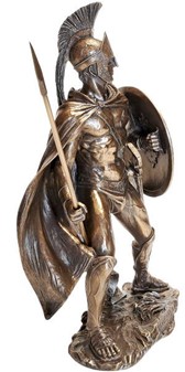 GAVE TIL MÆND. LEONIDAS, bronze skulptur for dekoration til hjemmet