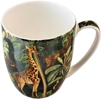 PORCELÆN KRUS. Savanne Kaffe: Vilde Dyr på Dine Krus