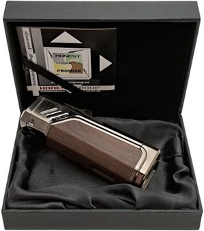 Eksklusiv Cigar Lighter. Tre Jet Flammer - Perfekt Gaveidé i Mahogni