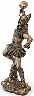 Thor Figur med Mjølner – Eksklusiv Statue til Det Moderne Hjem