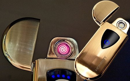 Luksuriøs Genopladelig Guld USB Lighter - Miljøvenlig og Elegant