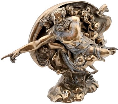 Skabelsen af Adam. Klassisk Bronzeskulptur, der ånder liv i dit hjem