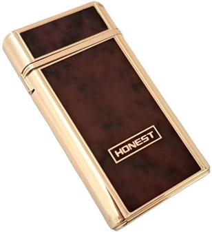 Luksuriøs USB Cigaret Lighter. Dobbelt Elektrisk Lysbue, Mahogni Farve
