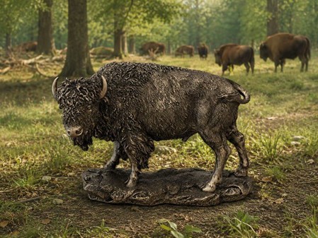 Unik Europæisk Bison Bronzefigur: Den perfekte gave til chefen