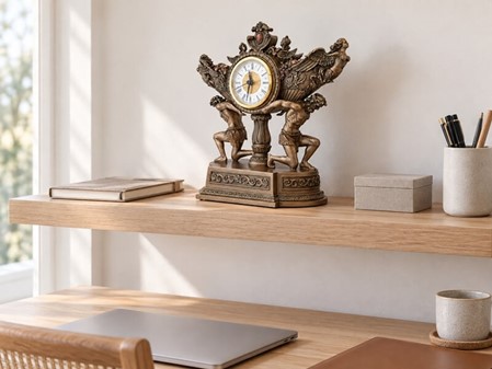 Tidløs Bronze Kaminur. Eksklusiv bryllupsgave og barok kunst i ét
