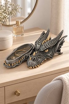 Herre Smykkeskrin. Drage – Unik Fantasy Figur og Gave til Ham