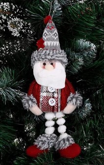 Julemand figur. Sjov og billig dekorativ nisse til ophæng. H 27 cm
