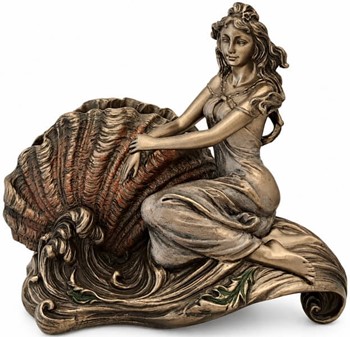 SERVIETHOLDER. Flot Veronese figur i form af en kvinde på en konkylie