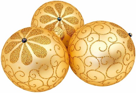 Guldfeber på Juletræet! 6 Matte Julekugler med Glimmer-Wow! Ø 8 cm
