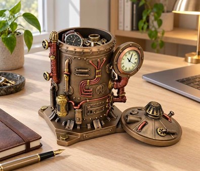 Steampunk Ur Smykkeskrin – Hemmeligt rum til dine værdigenstande