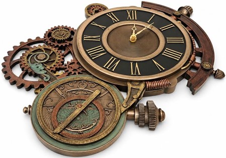 PYNT TIL VÆGGEN. Steampunk astrolabe enestående vægur. Perfekt gave
