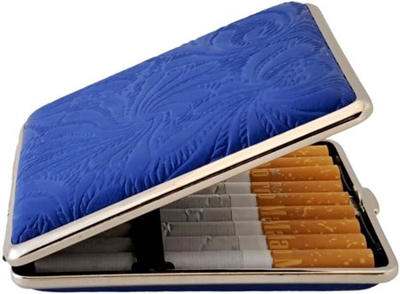 CIGARETETUI BILLIG. Super blå Vom Hofe cigaretetui, små gave til hende