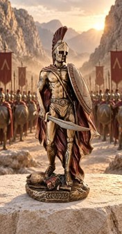 Eksklusiv bronze statuette af Kong Leonidas – Helt til din hylde