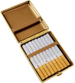 BILLIG GAVE TIL HENDE. Eksklusive, Vom Hofe læder cigaretetui til dame