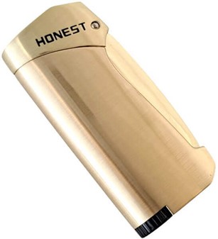 Elegant stormlighter i guld. Pålidelig, vindresistent, kraftig flamme