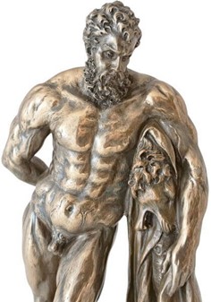 Monumental Herkules figur. Styrke, kunst og luksus til dit hjem