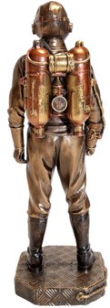 Steampunk Aeronaut Figur: Unikt Bronze Kunstværk til Indretning