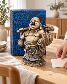 Smilende Buddha figur: Din Daglig Dosis af Lykke og Held