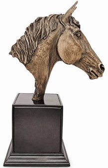 Heste Skulptur. Smukt hestehoved til boligindretning og gaveidé