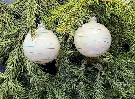Eksklusive Julekugler Glas: Moderne Design og Håndværk. Ø 8 cm, 6 stk