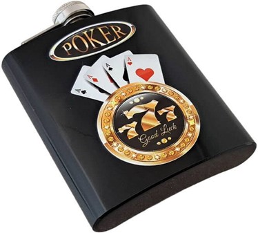 Poker lommelærke med billede. Personlig gave til ham med stil og held