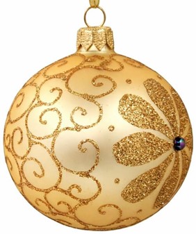 Guldfeber på Juletræet! 6 Matte Julekugler med Glimmer-Wow! Ø 8 cm