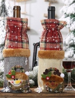 Gør vinen festlig. Den sødeste nisse vinskjuler til julen! (2 stk.)