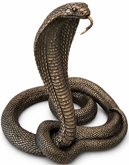KONGEKOBRA SLANGE. Perfekt, realistisk dekorative figur til hjemmet