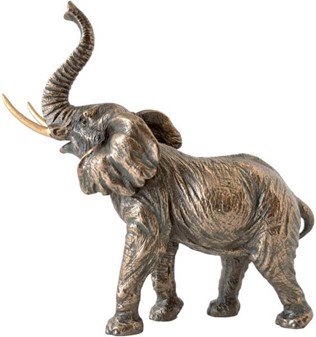 Elefantfigur Bronze. Smuk dekoration, symbol på lykke og velstand