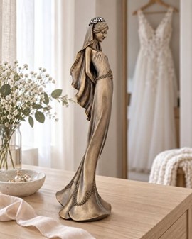 Bedste Bryllupsgave. Tidløs elegance - eksklusiv bronze brudefigur