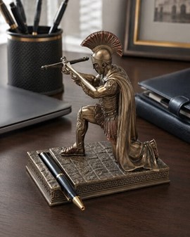 SKULPTURER TIL HJEMMET. Romersk Centurion Figur - Kuglepensholder