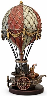GAVE TIL MAND. Forbløffende dekorativ figur af Steampunk ballon