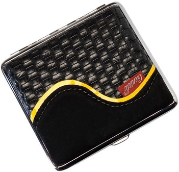 Billige, Elegant Læder-Imiteret Carbon Cigaretetui til 20 Cigaretter