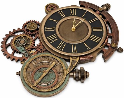 PYNT TIL VÆGGEN. Steampunk astrolabe enestående vægur. Perfekt gave