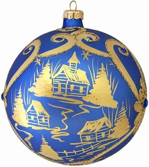 Stor Julekugle Blå. Et Uundværlig Element til Din Julepynt, Ø 15 cm