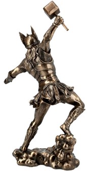 Thor Figur med Mjølner – Eksklusiv Statue til Det Moderne Hjem