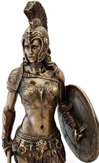 Amazone kriger figur. Et unikt kvindefigur, forslag til stueindretning