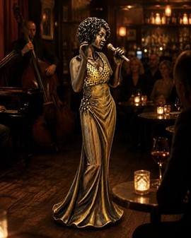 Jazz Diva Figur – En Elegant Gave til Musikelskere og Sangere