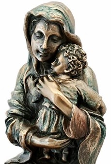 MARIA FIGUR. Maria med Jesusbarnet på et æsel på vej til Jerusalem