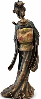 Unik bronze Geisha-skulptur . En gave fuld af elegance og tradition