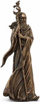 Oplev Mystisk Skønhed med Merlin. Bronze Dekorativ Figur til Hjemmet