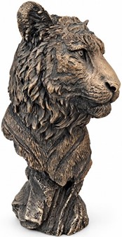 Bronze buste af tiger. Eksklusiv stuepynt og kontordekoration