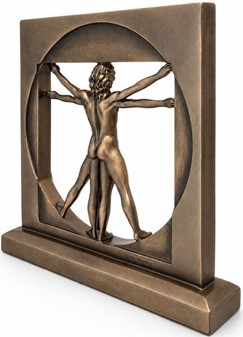 DEKORATION TIL HJEMMET. Figur af Vitruvianske Mand, Leonardo da Vinci