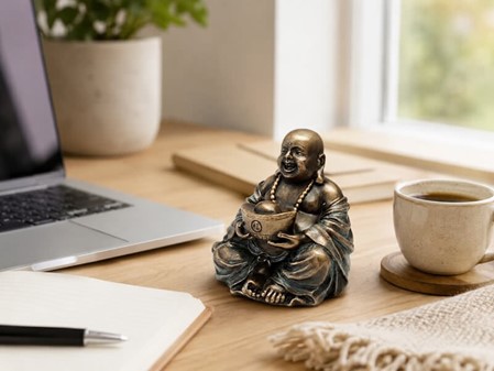 Buddha Figur. Bring held og overskud ind i hjemmet med bronze Buddha