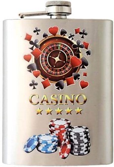 Lommelærke med Casino-design. Unik gave til mænd med spil i blodet!