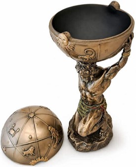Elegant Atlas Figur med Åbningsklode. Smykkeopbevaring og Dekoration